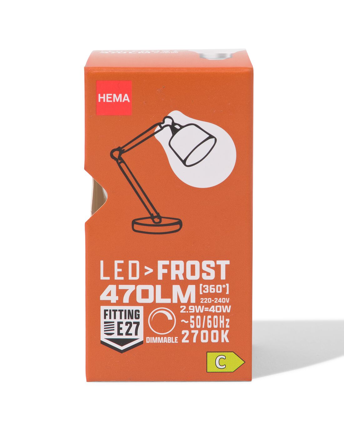 HEMA Led kogel frost E27 2.9W 470lm dim | HEMA
