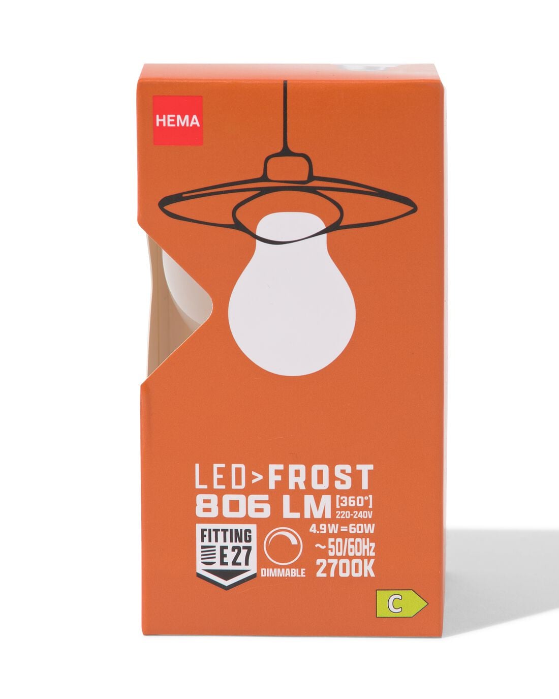 HEMA Led peer glass frost E27 4.9W 806lm dim | HEMA