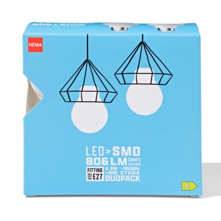 HEMA Led peer smd E27 8.6W 806lm - 2 stuks | HEMA