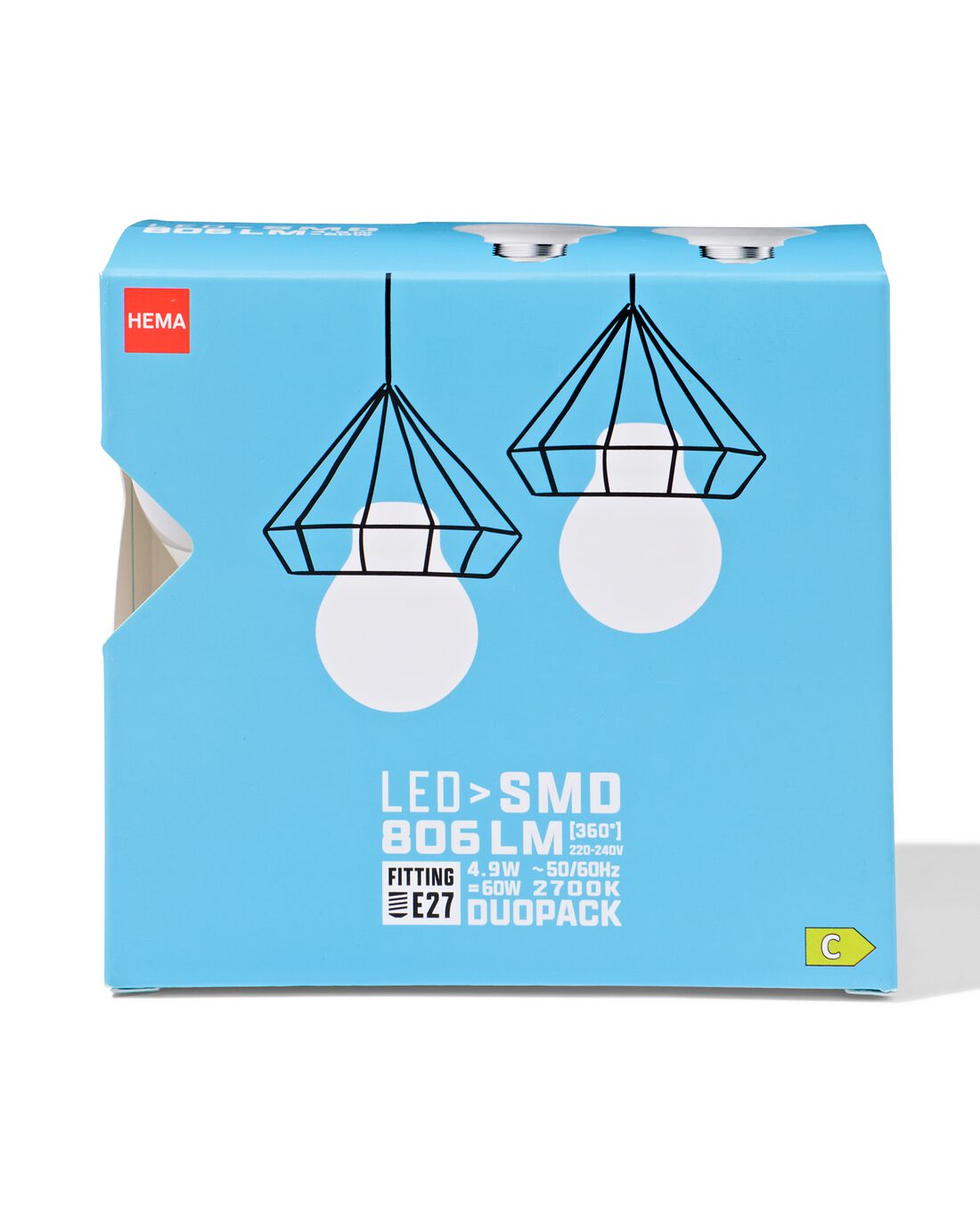 HEMA Led peer smd E27 8.6W 806lm - 2 stuks | HEMA