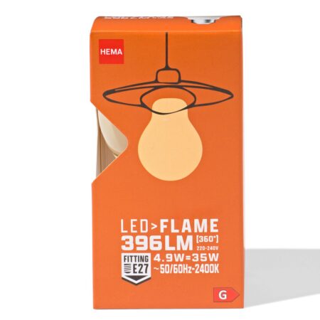 HEMA Led peer smd flame E27 4.9W 396lm | HEMA