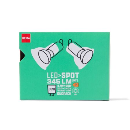 HEMA Led spot GU10 2.5W 345lm - 2 stuks | HEMA