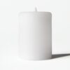 Led stompkaars ⌀7.5x10cm rustiek wit