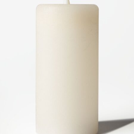 Led stompkaars ⌀7.5x15cm rustiek ivoor