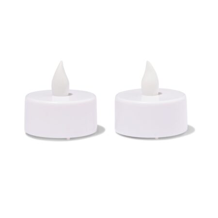 HEMA Led-theelichten - 2 stuks (wit) | HEMA