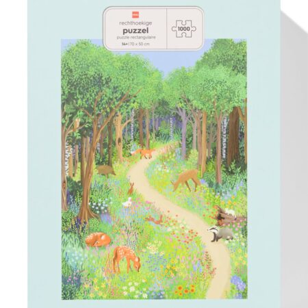 HEMA Legpuzzel 70x50cm 1000 stukjes boswandeling met dieren | HEMA