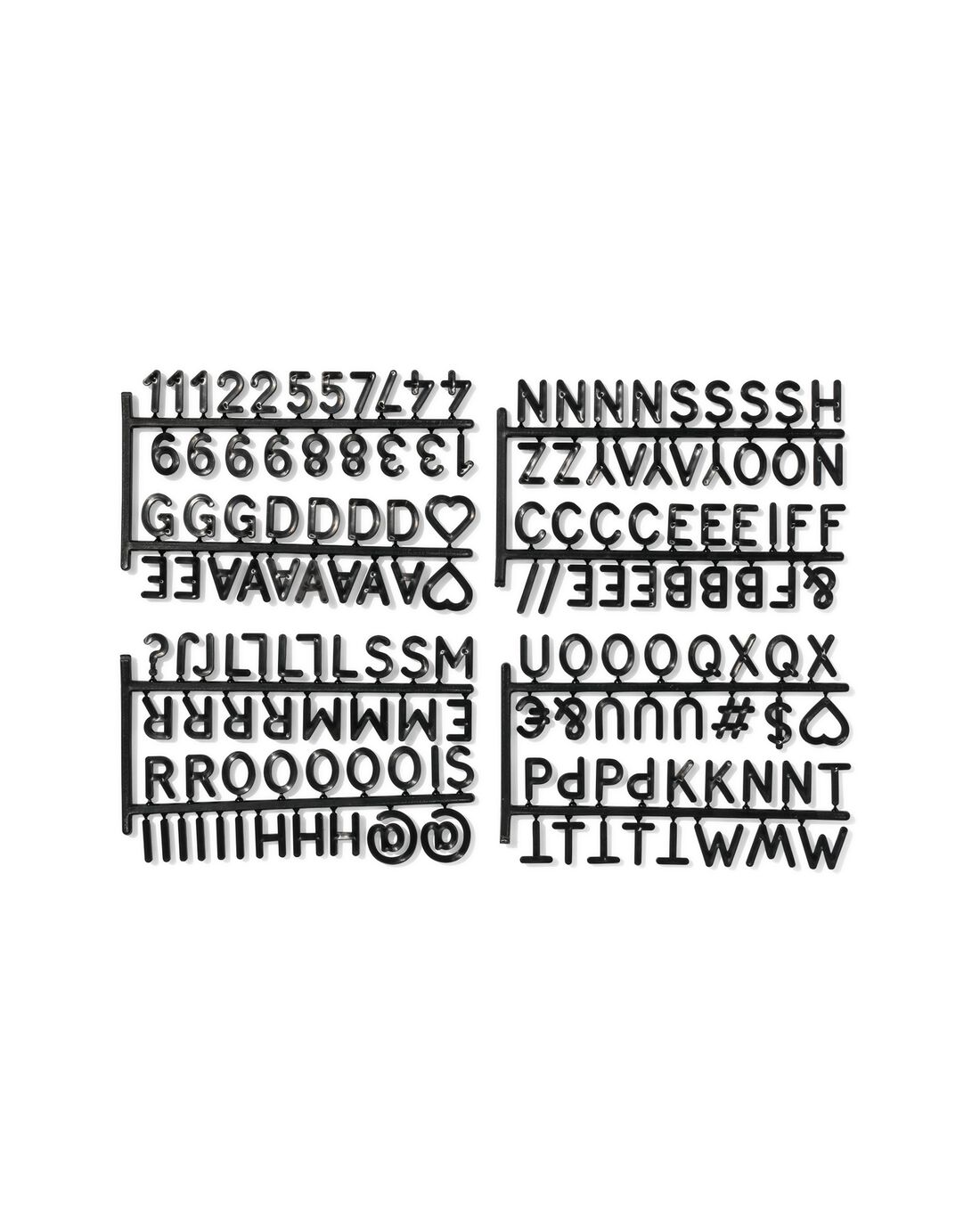 HEMA Letters voor letterbord krat zwart (zwart) | HEMA