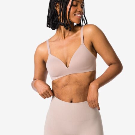 HEMA Licht corrigerende shortie naadloos katoen beige (beige) | HEMA