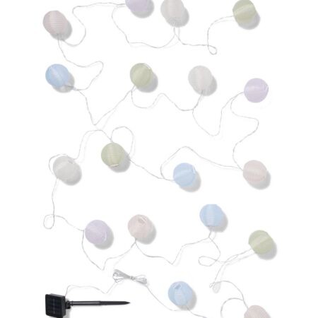 HEMA Lichtsnoer 8.95m met 18 led-lampions kleur voor binnen en buiten | HEMA