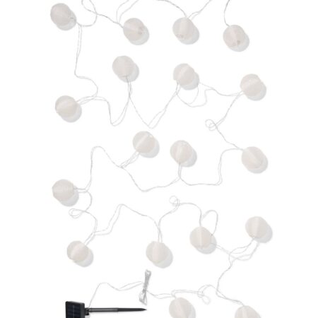 HEMA Lichtsnoer 8.95m met 18 led-lampions wit voor binnen en buiten | HEMA