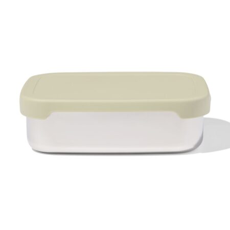 HEMA Lunchbox 14.3x18.9x5.8cm rvs groen (groen) | HEMA
