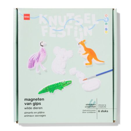 HEMA Magneten van gips dieren - 6 stuks | HEMA