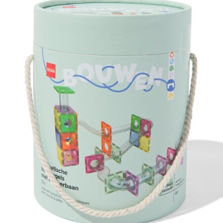 HEMA Magnetische bouwtegels met knikkerbaan 52-delig | HEMA
