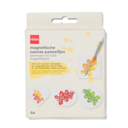 HEMA Magnetische canvas paneeltjes - 4 stuks | HEMA