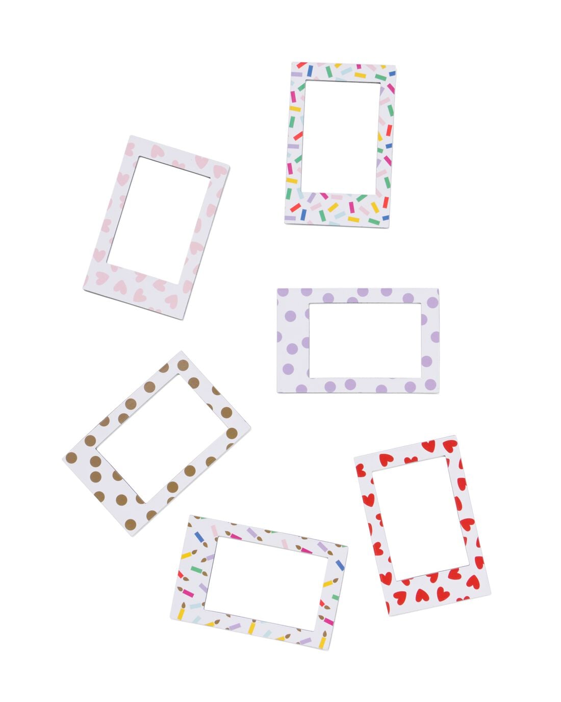 Magnetische fotoframes confetti - 6 stuks