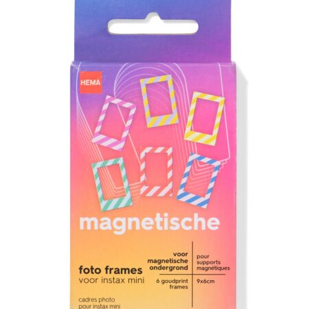 HEMA Magnetische fotoframes streep - 6 stuks | HEMA