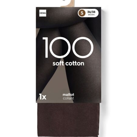 Maillot katoen 100 denier bruin