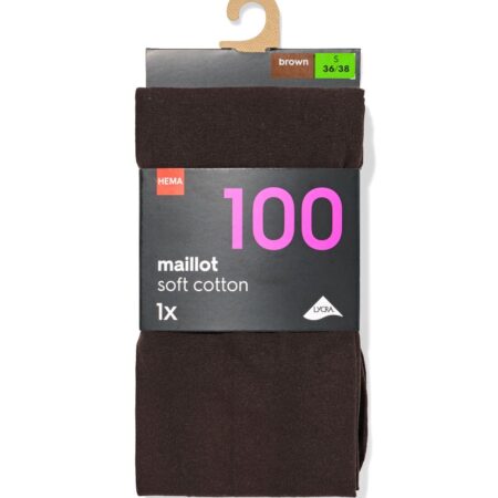 HEMA Maillot katoen 100 denier bruin (bruin) | HEMA