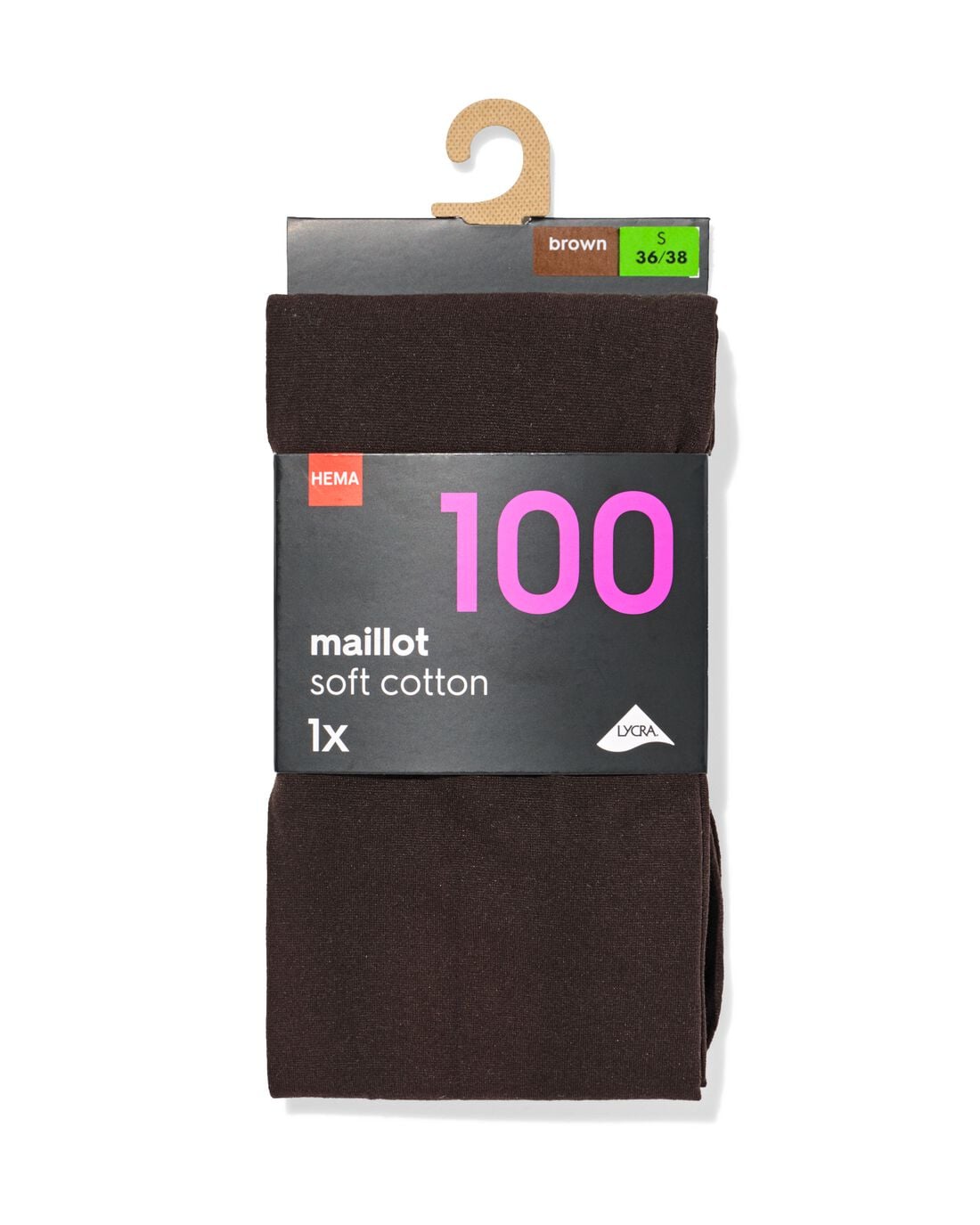 HEMA Maillot katoen 100 denier bruin (bruin) | HEMA