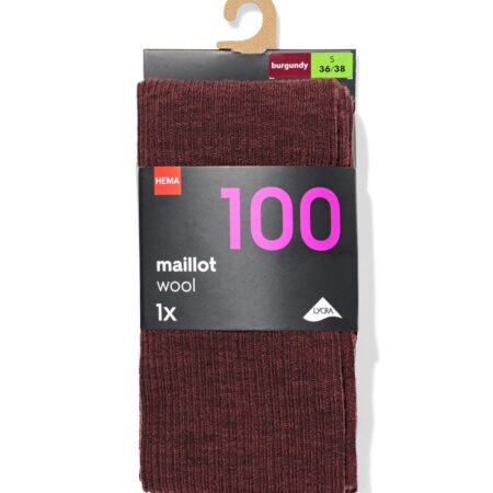 HEMA Maillot wolblend 100 denier bordeauxrood (bordeauxrood) | HEMA