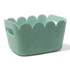 Mand 20x12cm vilt donkergroen