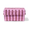 HEMA Mand 20x15cm met deksel geblokt lila | HEMA