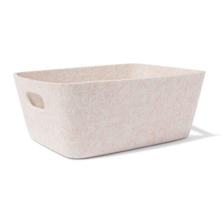 HEMA Mand 33x14cm vilt beige | HEMA