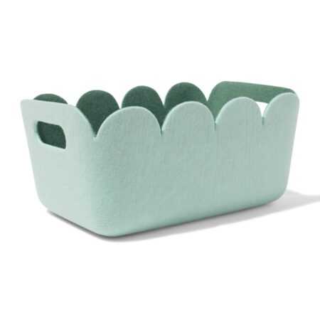 Mand 33x14cm vilt lichtgroen