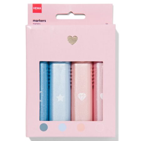 HEMA Markers metallic - 4 stuks | HEMA
