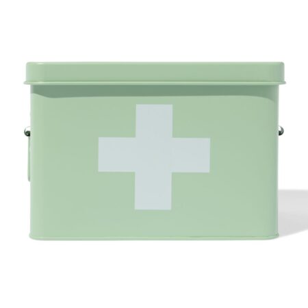 HEMA Medicijnbox 23x14.5x16cm metaal lichtgroen (lichtgroen) | HEMA