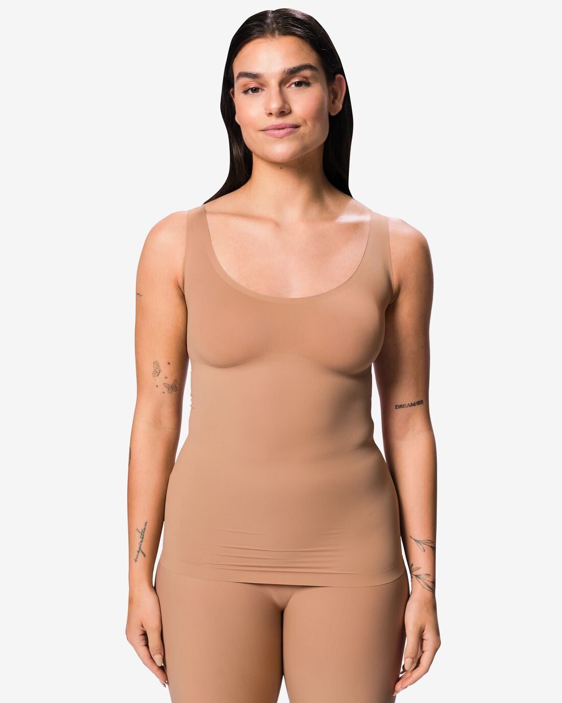 HEMA Medium corrigerend dameshemd second skin lichtbruin (lichtbruin) | HEMA