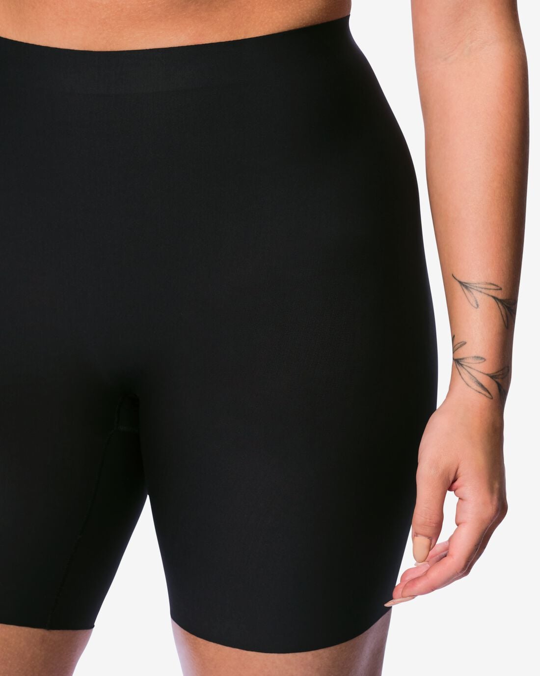HEMA Medium corrigerende biker hoge taille zwart (zwart) | HEMA
