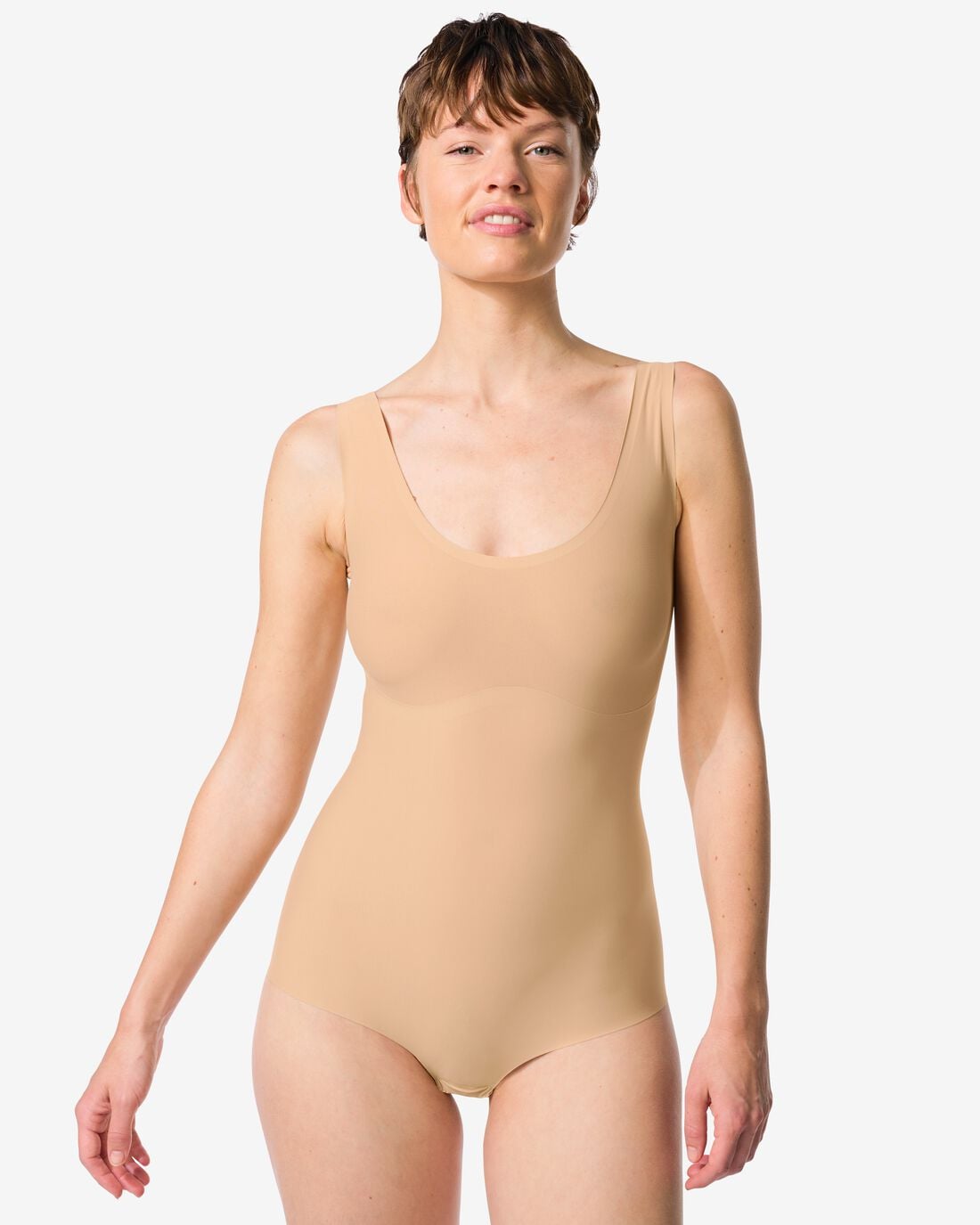 HEMA Medium corrigerende damesbody second skin beige (beige) | HEMA