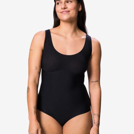 HEMA Medium corrigerende damesbody second skin zwart (zwart) | HEMA
