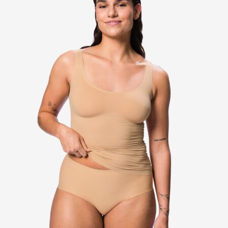 HEMA Medium corrigerende damesslip hoge taille beige (beige) | HEMA