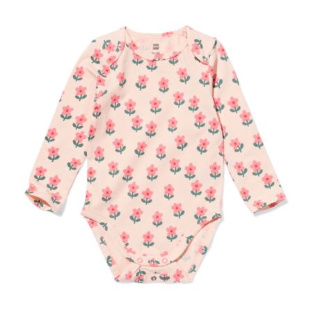 HEMA Meegroeiromper bloemen lichtroze (lichtroze) | HEMA