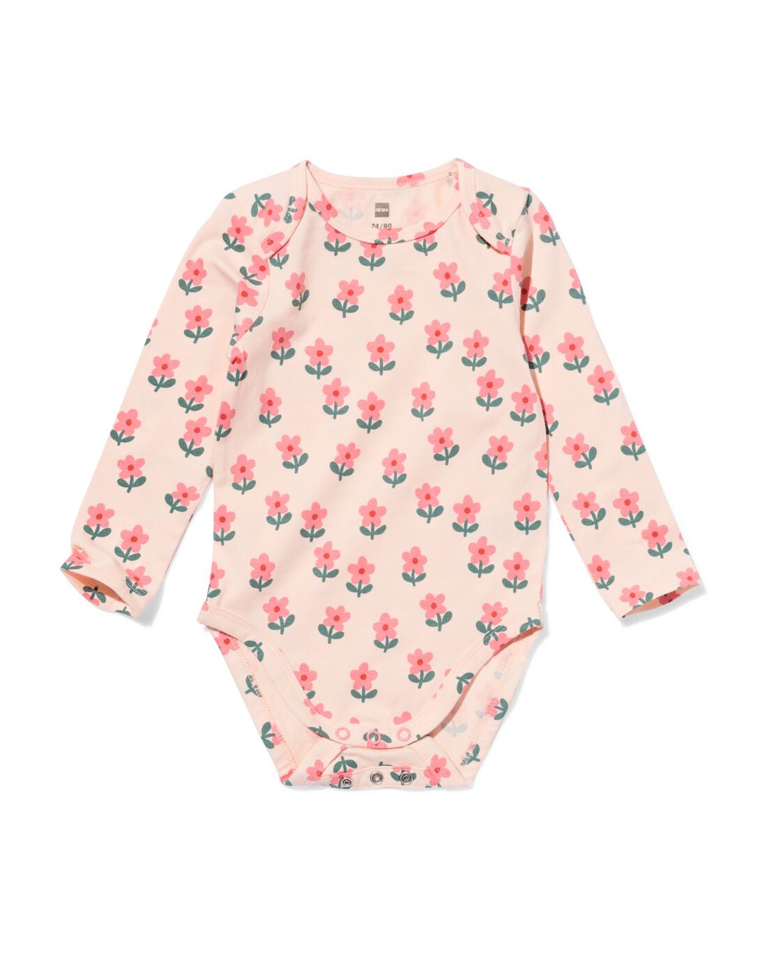 HEMA Meegroeiromper bloemen lichtroze (lichtroze) | HEMA