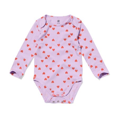 HEMA Meegroeiromper hartjes lila (lila) | HEMA
