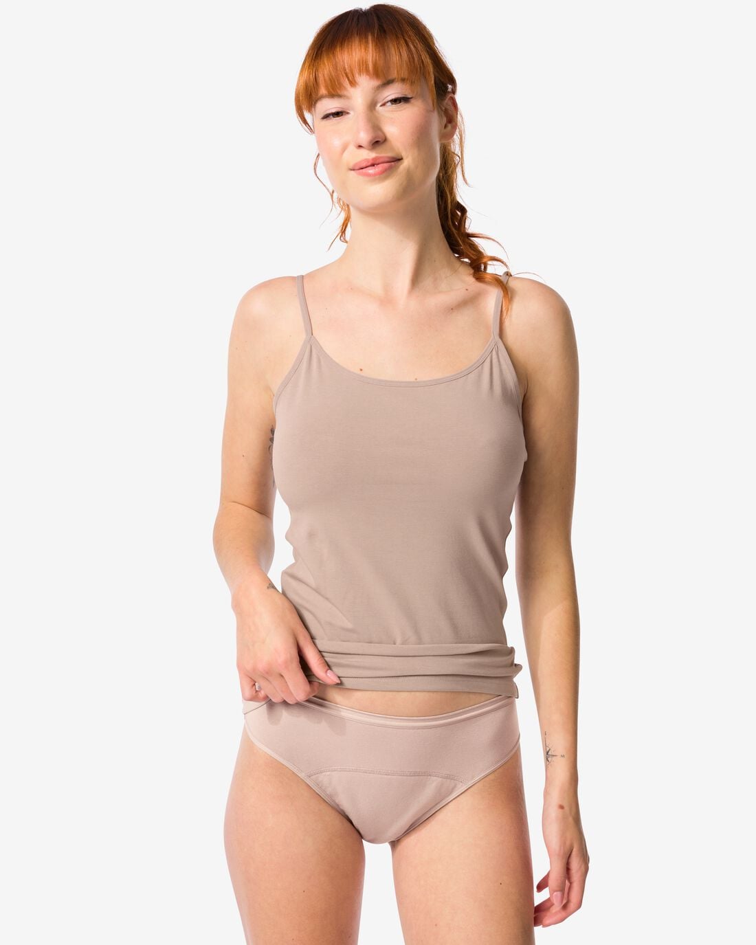 HEMA Menstruatieslip katoen hoge absorptie beige | HEMA
