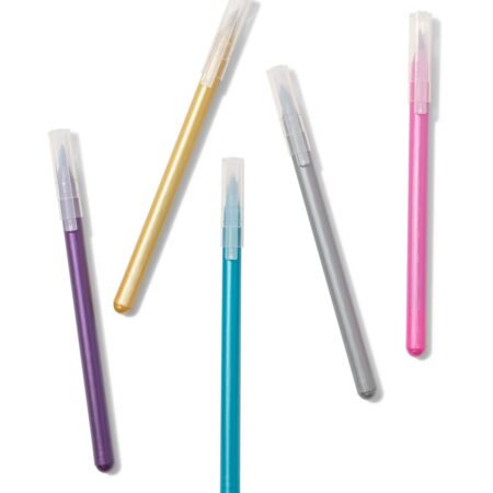 Metallic brushpennen - 5 stuks