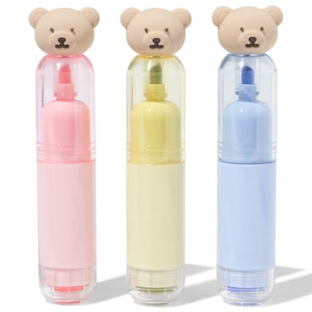 HEMA Mini markeerstiften met stempel beer - 3 stuks (multicolor) | HEMA