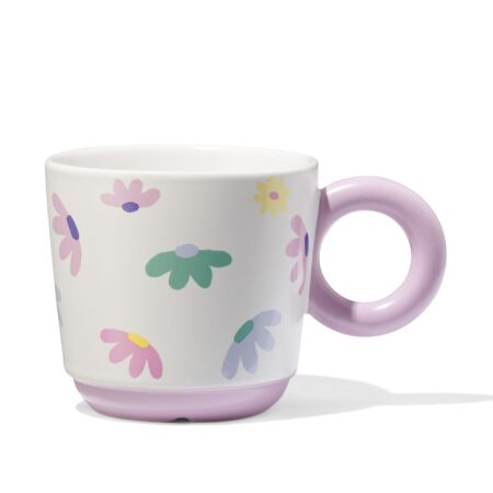 HEMA Mok 280ml aardewerk bloem | HEMA
