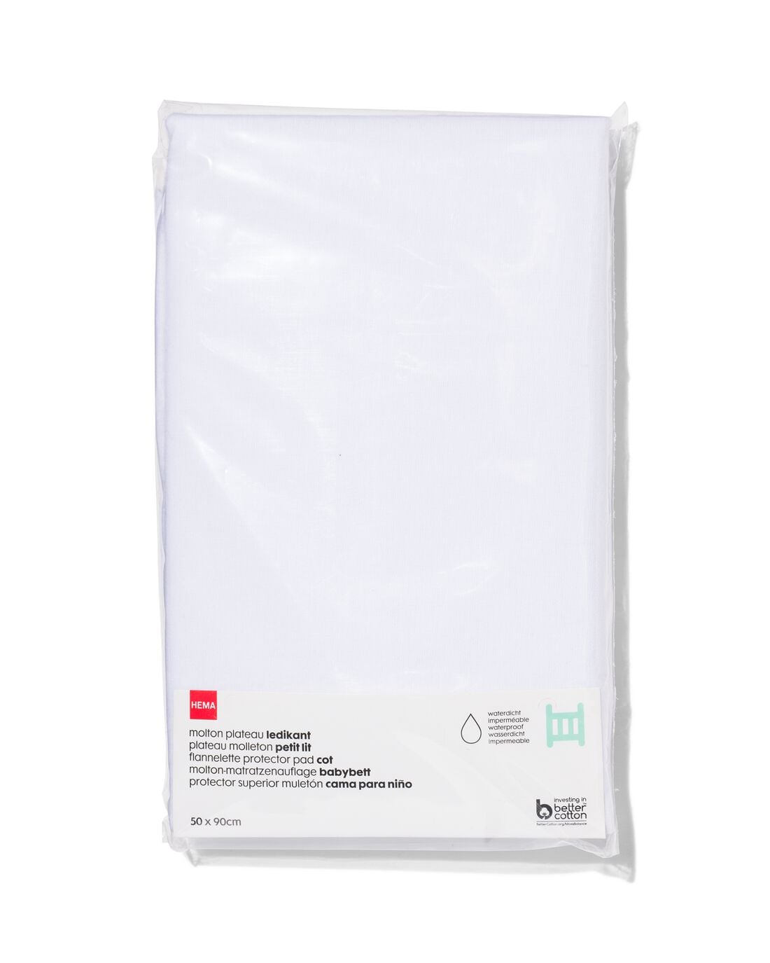 HEMA Molton matrasbeschermer ledikant 50x90 waterdicht | HEMA