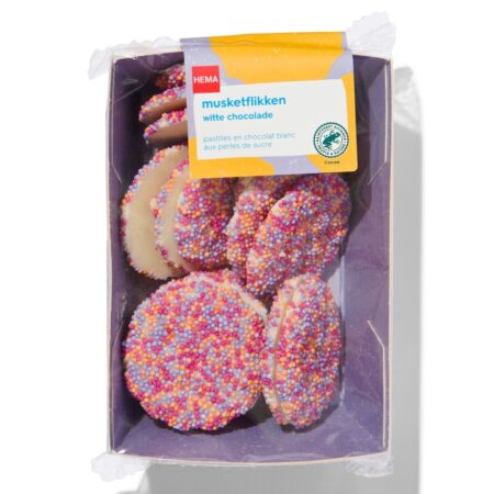 Musketflikken witte chocolade 150gram