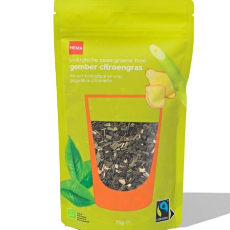 HEMA Navulling bio groene thee gember-citroengras 75gr | HEMA
