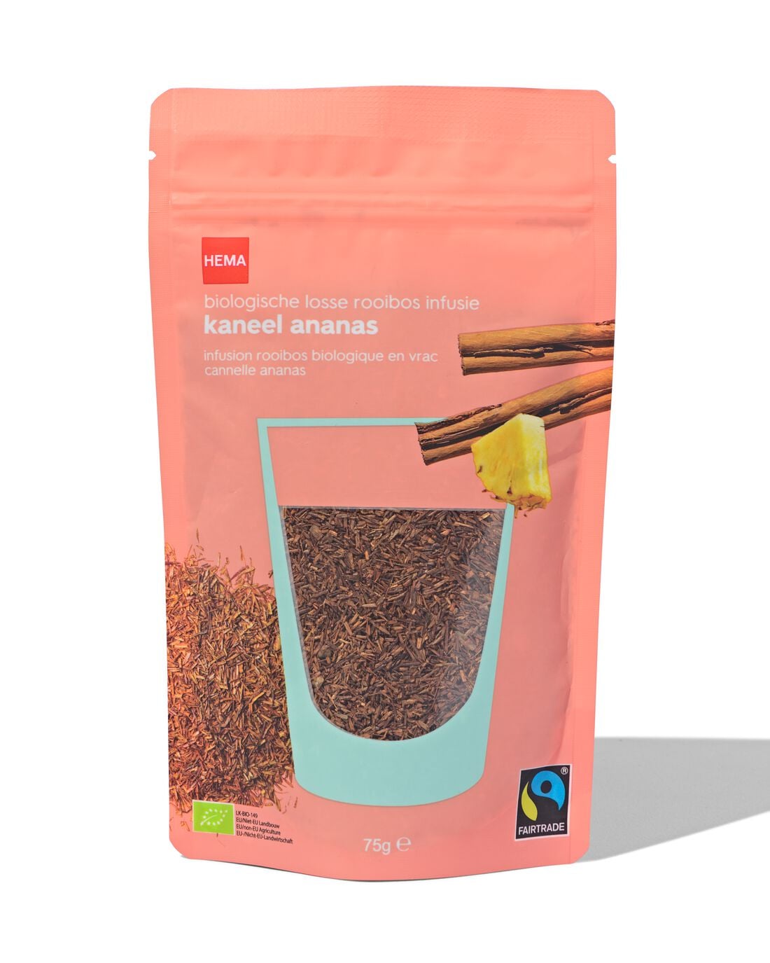 Navulling bio rooibos kaneel-ananas fruit 75gr