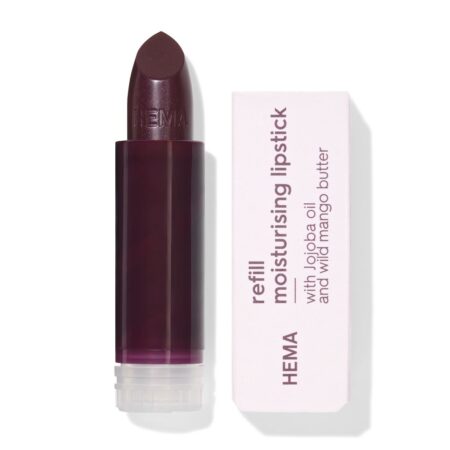 HEMA Navulling moisturising lipstick 46 powerful plum - crystal (paars) | HEMA