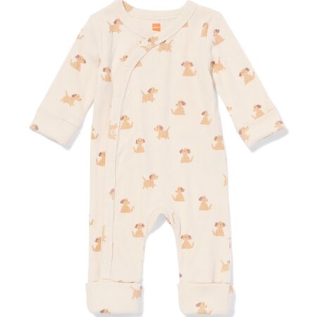 HEMA Newborn boxpakje rib dieren ecru (ecru) | HEMA