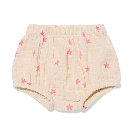 Newborn broek comfy fit mousseline sterren ecru