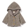 Newborn jas met wol bruin